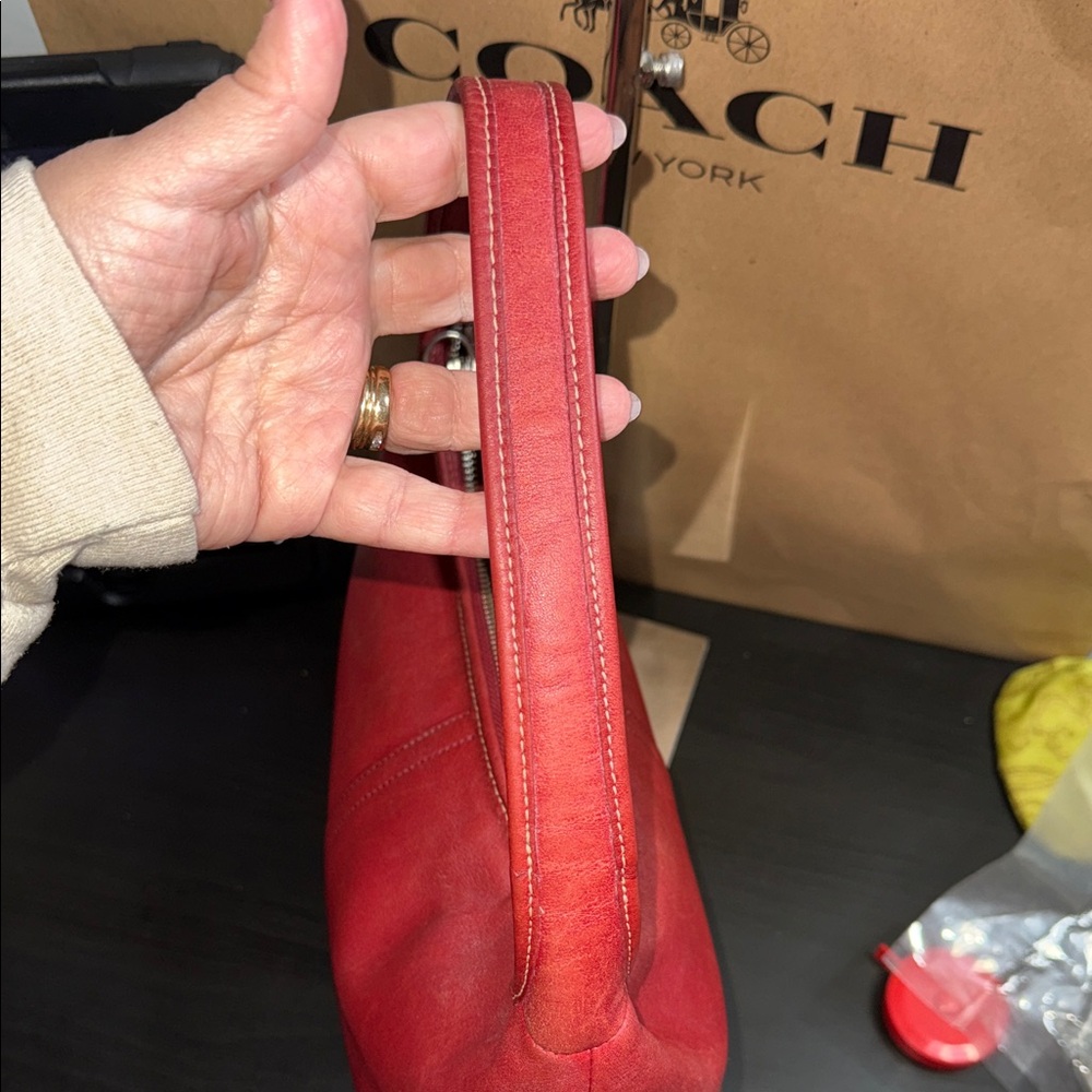 Coach Cherry Red Hobo Bag - Picture 8 of 15